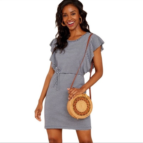 Z Supply Dresses & Skirts - Z Supply the Capri Stripe Ruffle Dress Size small, excellent condition